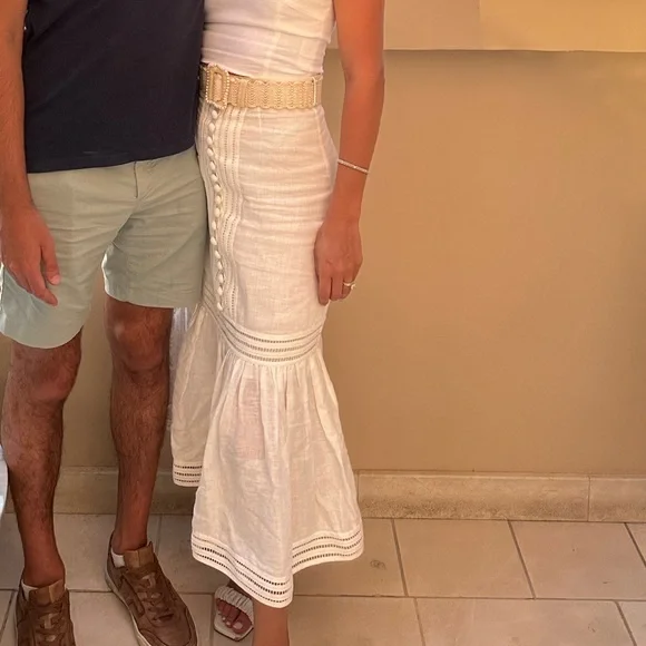 Zimmermann skirt with raffia belt - Picture 9 of 10